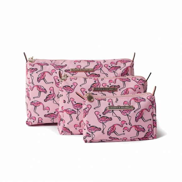 Poppy and Peonies Handbags - NWT Poppy and Peonies Flamingo Makeup Bag